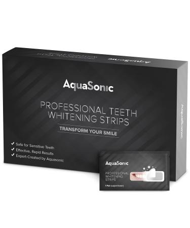 Aquasonic Teeth Whitening Strips - Dentist Quality - Easy Safe and Affordable Teeth Whitening - Fast Gentle Effective Whitening Strips for Teeth - Instant Results