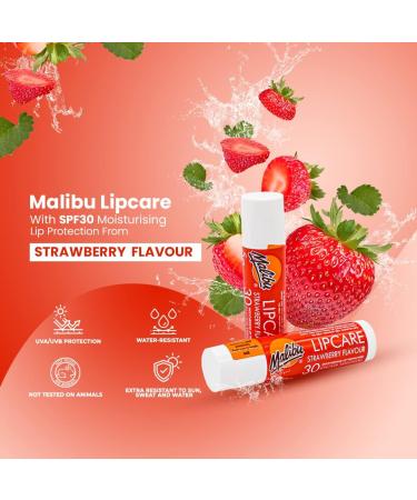 Malibu Lipbalm with SPF30 Strawberry 4 ml - Buy Online on GoSupps.com