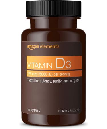 Amazon Elements Vitamin K2 (100 mcg 65 Capsules) and Vitamin D3 (5000 IU 180 Softgels) - Buy Online on GoSupps.com
