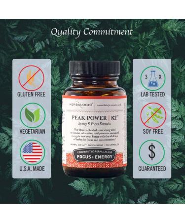 Peak Power Capsules - Natural Energy & Focus | Adrenal Health Support with American Ginseng & Astragalus - 30 Caps - Buy Online on GoSupps.com