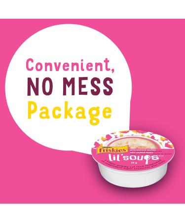 Friskies Lil' Soups Cat Food Complement Sockeye Salmon in a Velvety Chicken Broth - 34 g Cup (8 Pack) Sockeye Salmon in Chicken Broth - Buy Online on GoSupps.com
