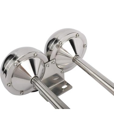 WerkWeit Dual Boat Horns - 12V Marine Trumpet Horn, Stainless Steel, Low & High Tone with Adjustable Support - Buy Online on GoSupps.com