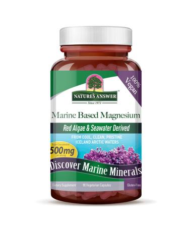 Nature's Answer, Marine Based Magnesium, Red Algae & Seawater Extract, 90 Vegan, Vegetarian, Gluten Free, Soy Free, Non-GMO