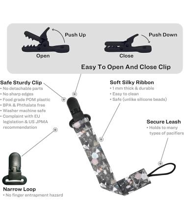 Pingfen 4pcs Baby Pacifier Clips - Washable Holder with Cute Patterns for Boys & Girls - International Shipping Available - Buy Online on GoSupps.com