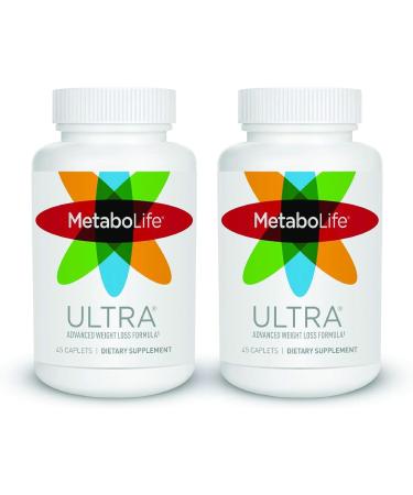 MetaboLife Ultra - Dietary Supplement - Hunger Supplement for Women & Men - 800 mg, 45 Caplets (2 Pack)
