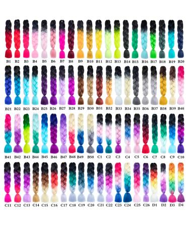 Xiaofeng Ombre Jumbo Braiding Hair Extensions 24 Inch 3 Packs - High Temperature Synthetic Hair for Twist Crochet Braids in Purple-Lake Blue-Light Purple - 100g/Pack - Buy Online on GoSupps.com