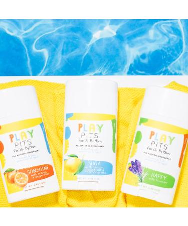 PLAY PITS Happy Scent Natural Kids Deodorant | Aluminum-Free for Sensitive Skin | Lavender & Shea Butter Infused - 2.65 fl.oz - Buy Online on GoSupps.com