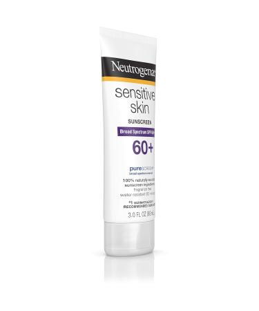 Neutrogena Sensitive Skin Sunscreen Lotion SPF 60+ 3 fl. oz (Pack of 3) - Hypoallergenic, Oil-Free & Water-Resistant - Buy Online on GoSupps.com