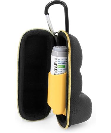 Asthma Inhaler Case with Lanyard and Keychain Clip | Fits Standard Rescue and New Albuterol Inhaler devices up to 4 Inches | Durable, Portable Design | Asthma Case Only - Buy Online on GoSupps.com