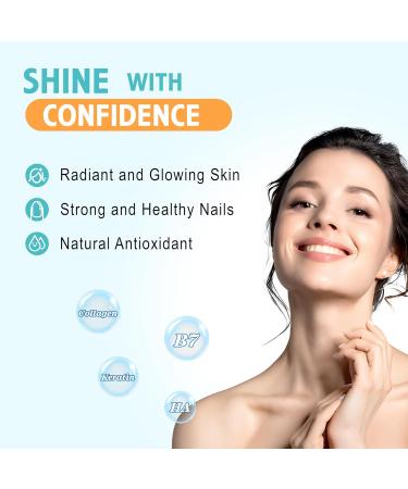 Biotin with Collagen Gummies Hair Skin and Nails Vitamins Gummies for Hair Growth Glowing Skin & Strong Nails - Blueberry Flavor Sugar Free 120 Count 60 Count (Pack of 2) - Buy Online on GoSupps.com