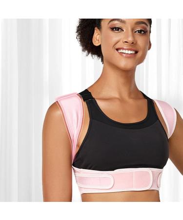 Ezata Seamless Corrector - Adjustable Shoulder Brace for Invisible Braces Effective Back Stretcher for Shoulder Women Men Pink Small - Buy Online on GoSupps.com