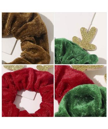 Pretyzoom 3PCs Christmas Hair Bands - Reindeer Anti-Elastic Scrunchies for Women | Festive Hair Accessories in Red Green & Coffee - Buy Online on GoSupps.com