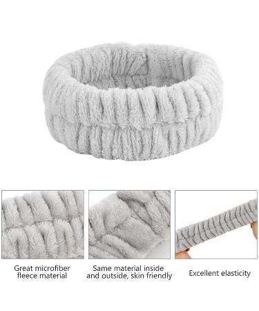 9 PCS Spa Headband & Wristband Set | Soft Coral Fleece Hair Wrap | Highly Absorbent | for Face Washing, Shower, Makeup | Black, White, Grey - Buy Online on GoSupps.com