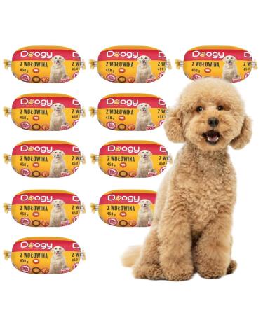 30 x 450g Dog Sausage | Beef Roll | Wet Dog Food | Dog Sausage | Sausage Dog Food with Premium Beef