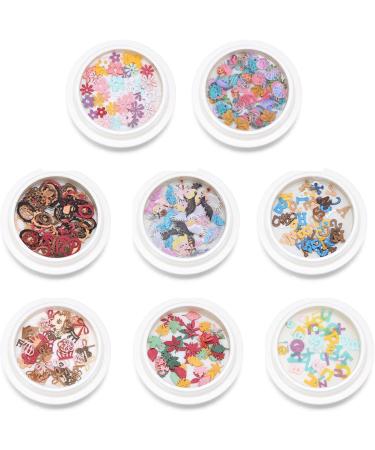 8 Boxes DIY Manicure Wood Pulp Flakes Romantic Rose Glitter Flakes Holographic Nail Art Sequins Nail Paillettes Ultrathin - Buy Online on GoSupps.com