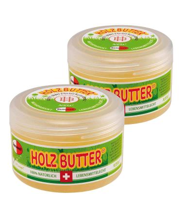Renuwell 2 x 250 ml wood butter furniture care wood care 100% food safe economy set
