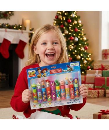 Disney Pixar Toy Story 10 Pc Plant-Based Moisturizing Lip Balm with Topper Cap Makeup Set for Girls Boys Toddlers Perfect for Gift-Giving Sleepovers Makeovers for Kids 3 Yrs+ by Townley Girl - Buy Online on GoSupps.com