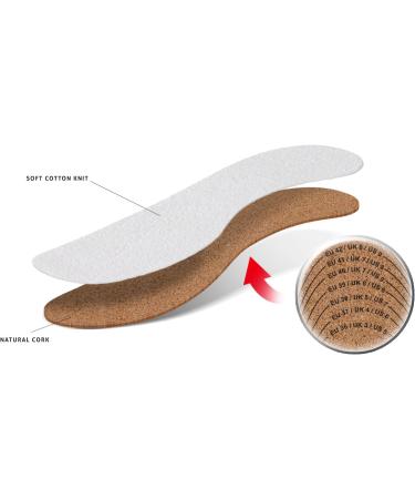 Kaps Cork Frotte Insoles for Men and Women - Cut to Fit Natural Cork with Terry Cloth - Ultra Light Shoe Inserts - Buy Online on GoSupps.com