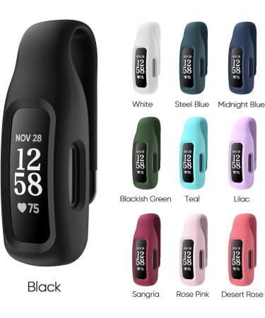 EEweca 3-Pack Clip Case for Fitbit Inspire 3/Inspire 2 - Black, Midnight Blue, Desert Rose (Not for Inspire, Inspire HR, Ace 2) - Buy Online on GoSupps.com