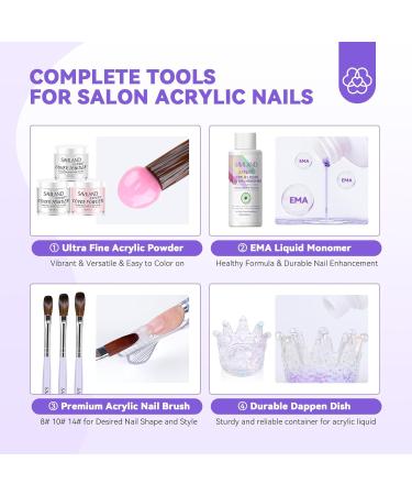 SAVILAND Acrylic Nail Kit with Drill: Professional Nail Kit Acrylic Set for Beginners with Everything (nail kit with arm rest) - Buy Online on GoSupps.com