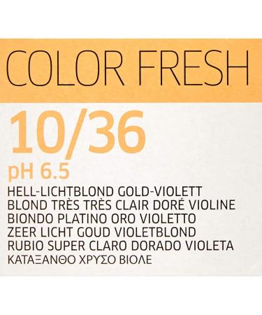 WELLA Colour Fresh Semi-Permanent Hair Color No. 10/36 Light Golden Violet Blonde 0.098 kg - Buy Online on GoSupps.com
