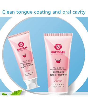 Best Tongue Cleaner Brush Set with Gel - Eliminate Bad Breath & Freshen Breath | Mint Fragrance - Buy Online on GoSupps.com
