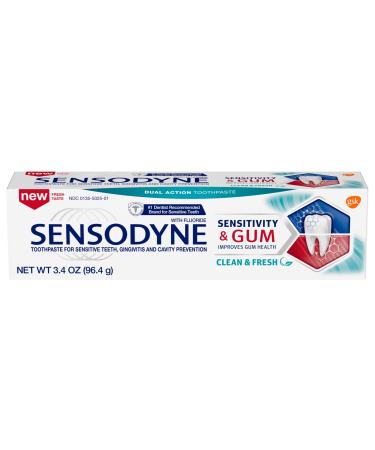 Sensodyne Sensitivity & Gum Sensitive Toothpaste Clean & Fresh 3.4 Ounce