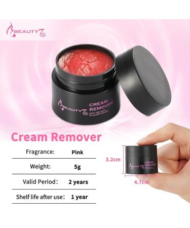Beauty7 Eyelash Extension Remover Cream - Fast Dissolving & Low Irritation - 5g Pink Color - Buy Online on GoSupps.com