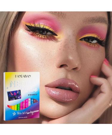 Neon Liquid Eyeliner Set - Long Lasting Rainbow Eye Liner Kit - High Pigmented Waterproof Smudge-Proof Pigmented Graphic Liners for Women Girls Rowces - Buy Online on GoSupps.com