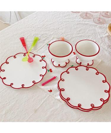 Breakfast Tray Hollow Ceramic Plate Coffee Cup Dessert Bread Plate Tableware Practical Plate Milk Tea Cup Kitchen Tableware. Kitchenware (Color : Plate) - Buy Online on GoSupps.com