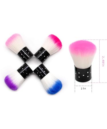 AUEAR 4 Pack Multicolor Nail Powder & Dust Brushes - Nail Art Cleaning Tools for Women and Girls - Buy Online on GoSupps.com