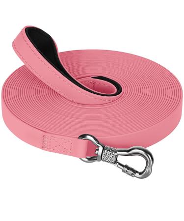 X XBen waterproof drag line for dogs 8m rubberized tow lines with lockable carabine dog leash for medium -sized dogs robust training lines with hand loop 8m pink - Buy Online on GoSupps.com