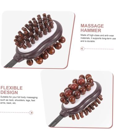 Frcolor Manual Wooden Massage Hammer - Handheld Massage Device for Back Relief & Relaxation - Buy Online on GoSupps.com