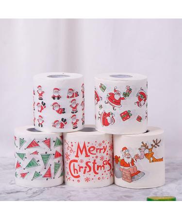 Bumdenuu 5 Styles Paper Roll Tissue Paper Towels Xmas Office Room Toilet Paper 10 Roll - Buy Online on GoSupps.com