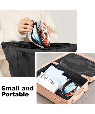 Women s Travel Storage Bag for Menstrual Cups & Makeup - Big Capacity Organizer with Autumn Leaves Design - Buy Online on GoSupps.com