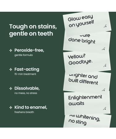 quip Ritual Dissolvable Whitening Strips - Peroxide-Free for Sensitivity - Fast-Acting 15-Min Results - Whitens Over Time - Mint Flavor - Soothing Coconut Oil - Kind to Enamel - 40 Ct - Buy Online on GoSupps.com