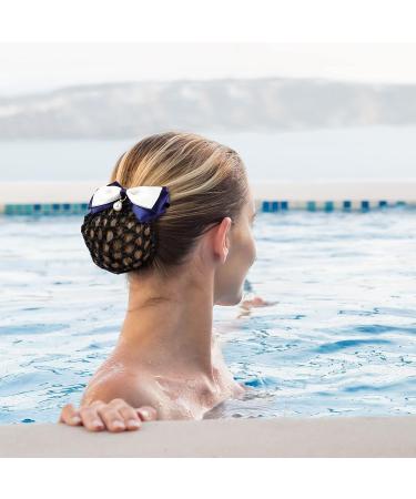 Lurrose 3pcs Bowknot Snood Net Barrette Hair Clip Set for Women - Elastic Bun Cover Hairpin Accessories - Buy Online on GoSupps.com