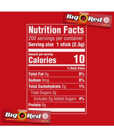 Wrigley's Big Red Chewing Gum 40 x 5 bandes (lot de 200 500 g) - Buy Online on GoSupps.com