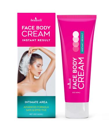 beaueli Face & Body Cream for Armpit Knees Elbows Bikini Inner Thighs and Intimate Areas 60ml non-medicated skin care preparations