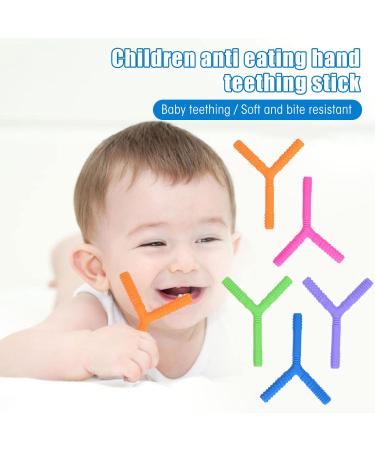 5PCS Hollow Teeth Grinding Soft Silicone Baby Teething Sticks - Teething Toys for Infant Toddlers (Style 4) - Buy Online on GoSupps.com