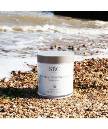 SBC Skincare Sea Minerals & Blue Algae Body Butter - 400ml | Hydrating Body Lotion With Hyaluronic Acid | Body Butter For Men And Women | Vegan Friendly Body Moisturiser | Body Cream For Dry Skin - Buy Online on GoSupps.com