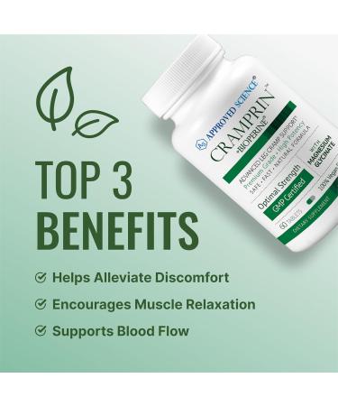 Approved Science Cramprin - High Absorption Magnesium, Vitamin B Complex, BioPerine - Muscle Cramps - 6 Month Supply - 2 Bottles - Vegan 180 Count (Pack of 2) - Buy Online on GoSupps.com