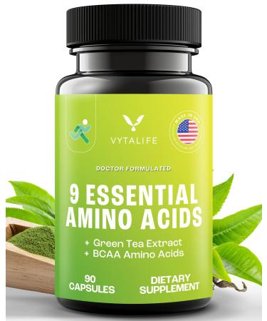 VYTALIFE Essential Amino Acids, Amino Energy - Amino Acids Supplement for Men, Amino Acids Supplement for Women - BCAA Amino Acids, Amino Acid Nutritional Supplements - BCAAs Amino Acids Capsules