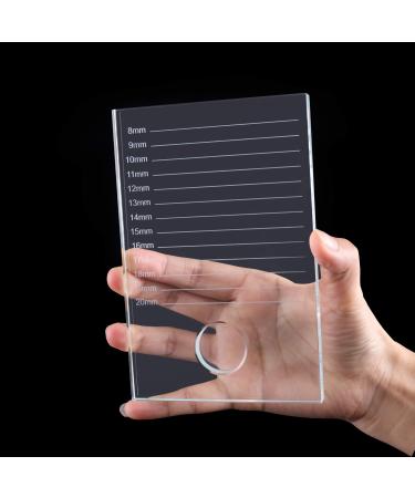 Eyelash Extension Pallet Crystal Glass False Lashes Tray Lash Tiles for Eyelash Extensions Larger 6.22"x4.33"x0.27" Strip Eye Lash Stand Pallet Adhesive Glue Holder