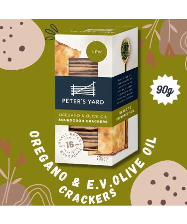 Peter's Yard Crackers Crispbread Pick N Mix - Choose From 6 Flavours | Poppy Seed Sourdough Fig & Spelt Rosemary-SeaSalt Pumpkin & Sunflower Seed Oregano Oil - Pack of 3 - Buy Online on GoSupps.com