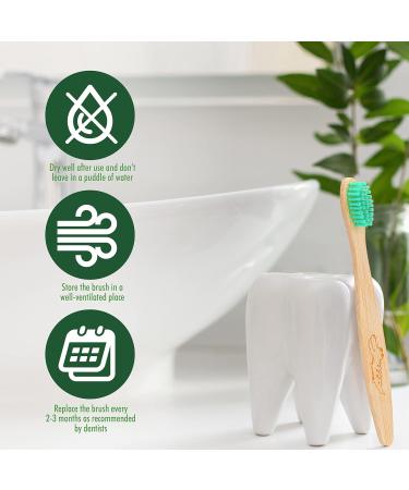 EcoShoots Kids Bamboo Toothbrushes with Super Soft Bristles | Pack of 5 Kids Toothbrushes | Eco-Friendly Natural Wooden Childrens Toothbrush | Organic Biodegradable Handle | BPA Free Kids Toothbrush Kids 5 Pack - Buy Online on GoSupps.com
