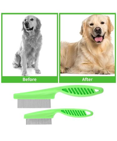 Shop Tiesome 2-in-1 Dog Grooming Kit - Multifunctional Stainless Steel Double-Sided Comb & Massage Brush - Perfect for Pet Hair Care - Buy Online on GoSupps.com