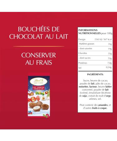 Lindt - TEDDY Mix Festive Bag - Assortment of Milk Chocolates - Creamy Milk Heart and Hazelnut Heart - Ideal for Christmas  - Buy Online on GoSupps.com