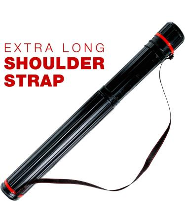 US Art Supply Black Telescoping Drafting Tube - 25-42.5 Length, 3.25 OD, 2.875 ID - Buy Online on GoSupps.com