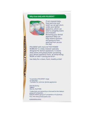 Polident Smokers Antibacterial Dental Appliance Cleanser Tablets 90 Count - Buy Online on GoSupps.com